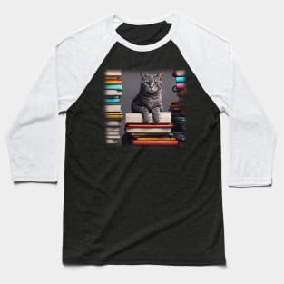 Library cat Baseball T-Shirt